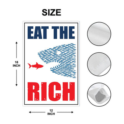 Eat the Rich, Tax The Rich Resist Protest Garden Flag, Double Sided, Resist Hate, Anti-Trump, Resist Racism Flag, Resist Fascism Flag
