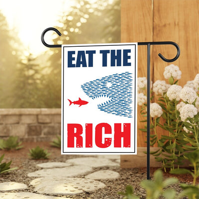Eat the Rich, Tax The Rich Resist Protest Garden Flag, Double Sided, Resist Hate, Anti-Trump, Resist Racism Flag, Resist Fascism Flag