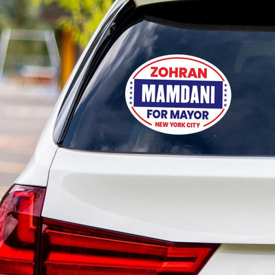 Zohran Mamdani 2025 Bumper Sticker, NYC Mayor Election, Political Campaign Vinyl Decal, Vote Mamdani, NYC Election Car Sticker, 6" x 4.5"