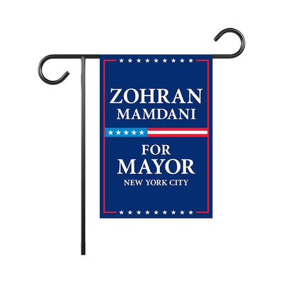 Zohran Mamdani For New York City Mayor Election 2025 Garden Flag, Double Sided, NYC’s Mayor, Race Red White & Blue Flag