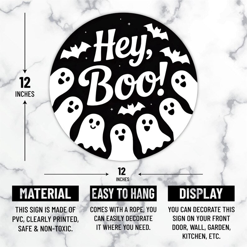 Halloween Welcome Door Sign 12", Hanging Wall Sign for Front Door, Outdoor Halloween Party Door Hanger, Spooky Home Decor Accent