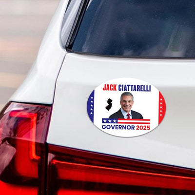 Jack Ciattarelli For New Jersey Governor 2025 Car Magnet - Vote Jack Ciattarelli Vehicle Magnet, Governor Elections 2025 Magnet - 6" x 4.5"