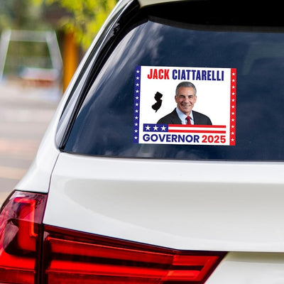 Jack Ciattarelli For New Jersey Governor 2025 Vinyl Sticker, Vote Jack Ciattarelli Decal, Governor Elections 2025 Bumper Sticker, 6" x 4.5"