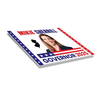 Mikie Sherrill For New Jersey Governor 2025 Yard Sign, Corrugated Plastic Governor Elections Race Red White & Blue Sign with Metal H-Stake