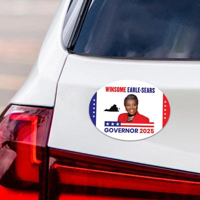 Winsome Earle-Sears For Virginia Governor 2025 Car Magnet - Vote Winsome Earle-Sears Vehicle Magnet, Governor Elections Magnet - 6" x 4.5"