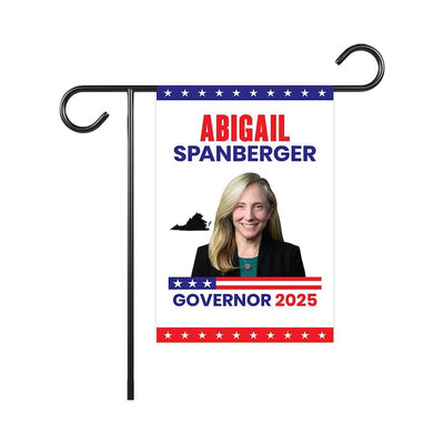 Abigail Spanberger For Virginia Governor 2025 Garden Flag, Double Sided, 2025 Governor Flag, Elections Flag, Race Red White & Blue Flag