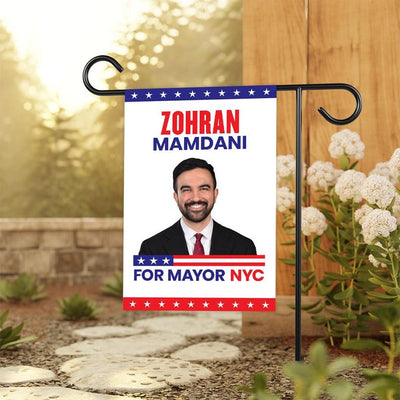 Zohran Mamdani For New York City Mayor Election 2025 Garden Flag, Double Sided, NYC’s Mayor, Race Red White & Blue Flag