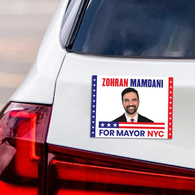Zohran Mamdani for NYC Mayor 2025 Magnet, Political Campaign Magnet for Car, Election 2025 NYC Vote Support Mamdani Fridge Magnet, 6" x 4.5"