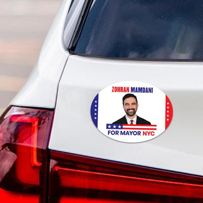 Zohran Mamdani for NYC Mayor 2025 Magnet, Political Campaign Magnet for Car, Election 2025 NYC Vote Support Mamdani Fridge Magnet, 6" x 4.5"