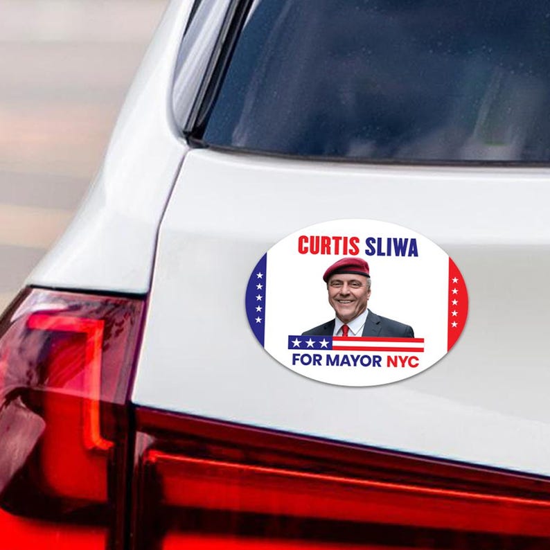 Curtis Sliwa for NYC Mayor 2025 Magnet, Political Campaign Magnet for Car, Election 2025 NYC Vote Support Mamdani Fridge Magnet, 6" x 4.5"