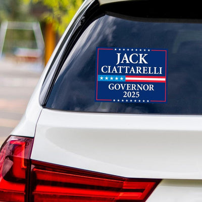 Jack Ciattarelli For New Jersey Governor 2025 Vinyl Sticker, Vote Jack Ciattarelli Decal, Governor Elections 2025 Bumper Sticker, 6" x 4.5"