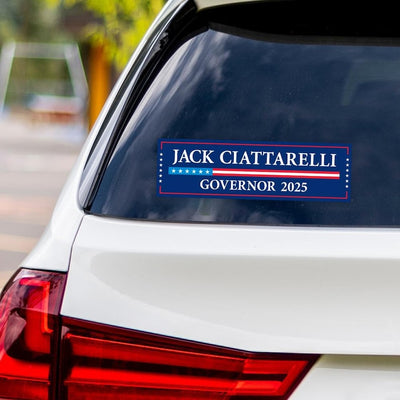 Jack Ciattarelli For New Jersey Governor 2025 Vinyl Sticker, Vote Jack Ciattarelli Decal, Governor Elections 2025 Bumper Sticker, 10" x 3"