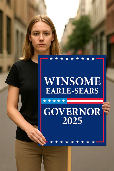 Winsome Earle-Sears For Virginia Governor 2025 Election Sign, Political Campaign Sign, Governor Election 2026 Race Poster Sign