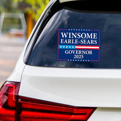 Winsome Earle-Sears For Virginia Governor 2025 Vinyl Sticker, Vote Winsome Earle-Sears Decal, Governor Elections Bumper Sticker, 6" x 4.5"