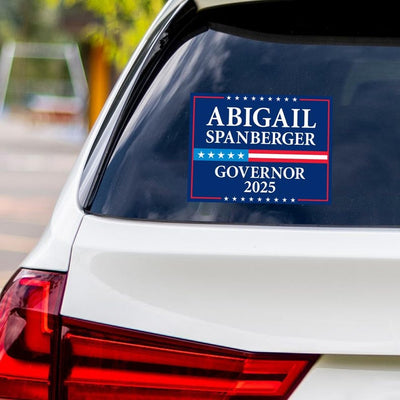 Abigail Spanberger For Virginia Governor 2025 Vinyl Sticker, Vote Abigail Spanberger Decal, Governor Elections Bumper Sticker, 6" x 4.5"