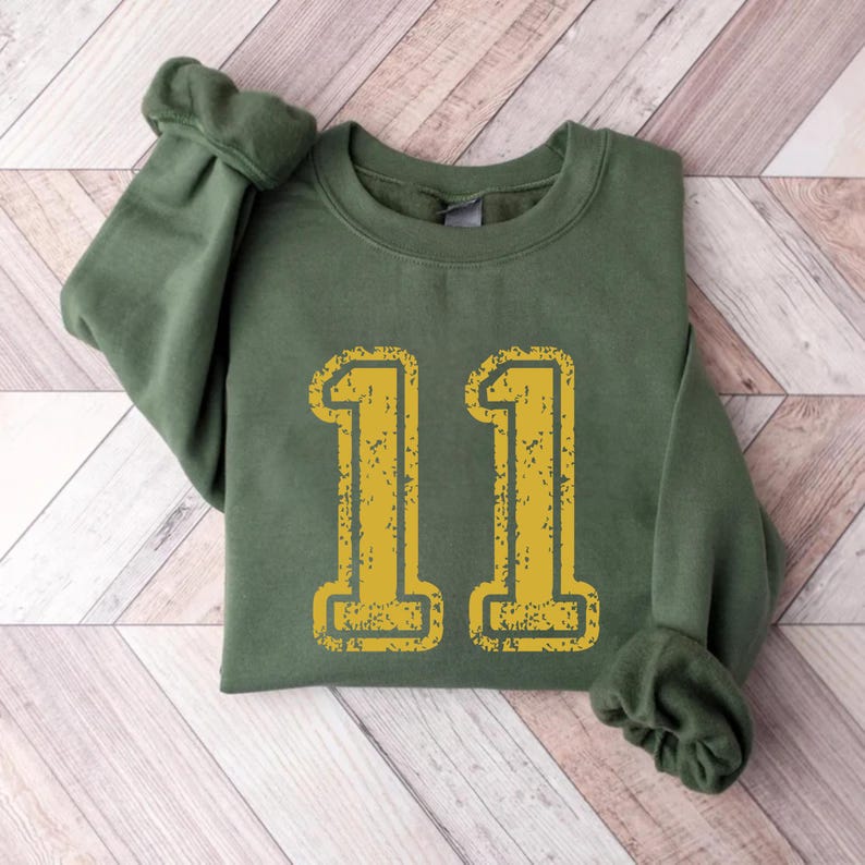 Custom Football Number Sweatshirt, Personalized College Football SweatShirt, Game Day Team Number SweatShirt