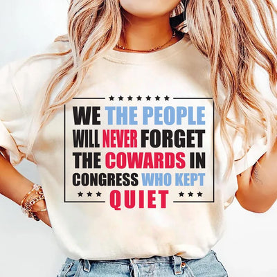 We The People Protest Short Sleeve Shirt, No King In America Anti-Trump Tee, Liberal Feminist Activist Short Sleeve Shirt