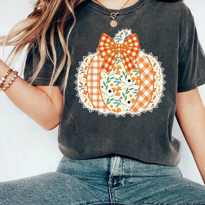 Farm Fresh Pumpkins Short Sleeve Shirt, Hand Picked Daily Pumpkin Season Tee, Fall Autumn Harvest Thanksgiving Short Sleeve Shirt