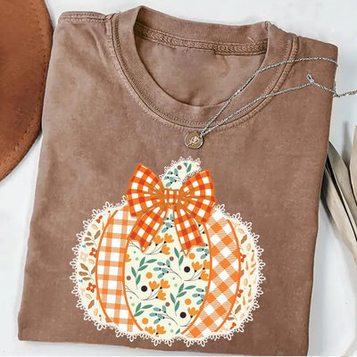 Farm Fresh Pumpkins Short Sleeve Shirt, Hand Picked Daily Pumpkin Season Tee, Fall Autumn Harvest Thanksgiving Short Sleeve Shirt