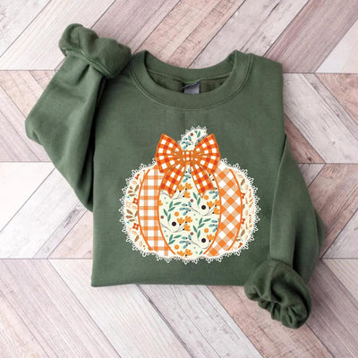 Farm Fresh Pumpkins Sweatshirt, Hand Picked Daily Pumpkin Season SweatShirt, Fall Autumn Harvest Thanksgiving SweatShirt