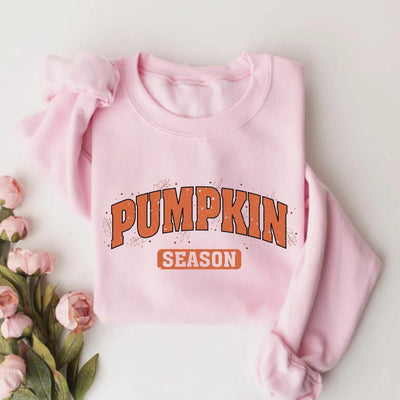 Retro Pumpkin Season Sweatshirt, Cute Fall Halloween SweatShirt for Women, Autumn Thanksgiving SweatShirt