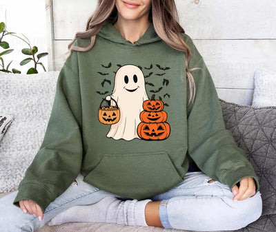Ghost Halloween Hoodie, Women’s Halloween Party Hoodie , Cute Fall Costume Hoodie, Spooky Season Hoodie