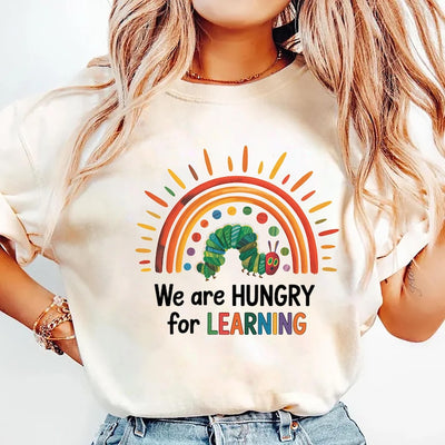 We Are Hungry For Learning Short Sleeve T-Shirt