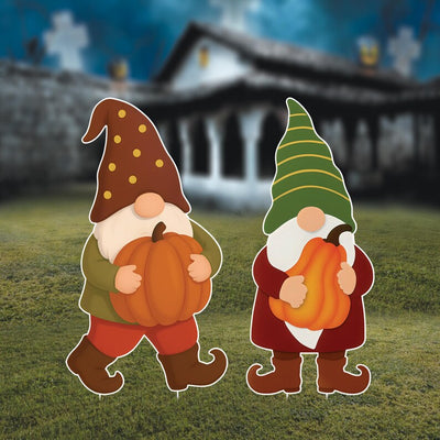 Fall Gnome Yard Signs with Pumpkins and Stakes, Outdoor Autumn Lawn Decorations, Thanksgiving Garden Decor for Porch, Patio, or Yard Display