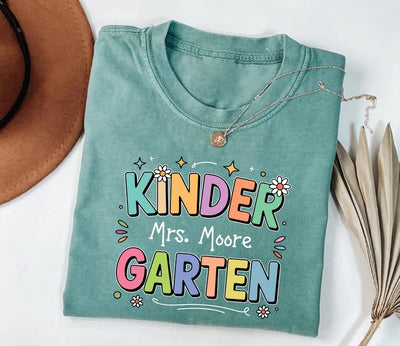 Personalized Kindergarten Teacher Shirt, Custom Teacher Shirt