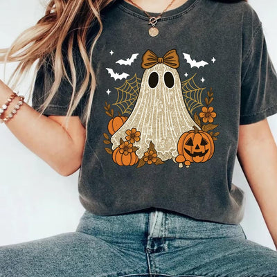 Boo In Boojee Shirt, Cute Lace Ghost Shirt, Halloween Boo Bow Tee