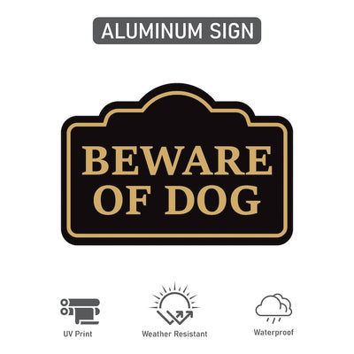 3 Pack Beware of Dog Yard Sign with 16" Stake, Rust-Free Aluminum Warning Sign, Home Security Not Responsible Lawn Sign, Outdoor Dog Alert