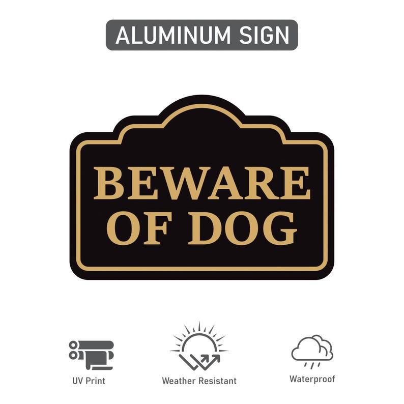 2 Pack Beware of Dog Yard Sign with 16" Stake, Rust-Free Aluminum Warning Sign, Home Security Not Responsible Lawn Sign, Outdoor Dog Alert