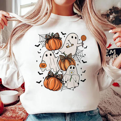 Halloween Coquette Bow Sweatshirt, Spooky Season Aesthetic SweatShirt, Girly Halloween SweatShirt