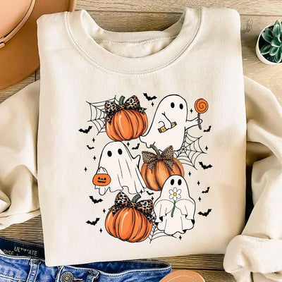 Halloween Coquette Bow Sweatshirt, Spooky Season Aesthetic SweatShirt, Girly Halloween SweatShirt