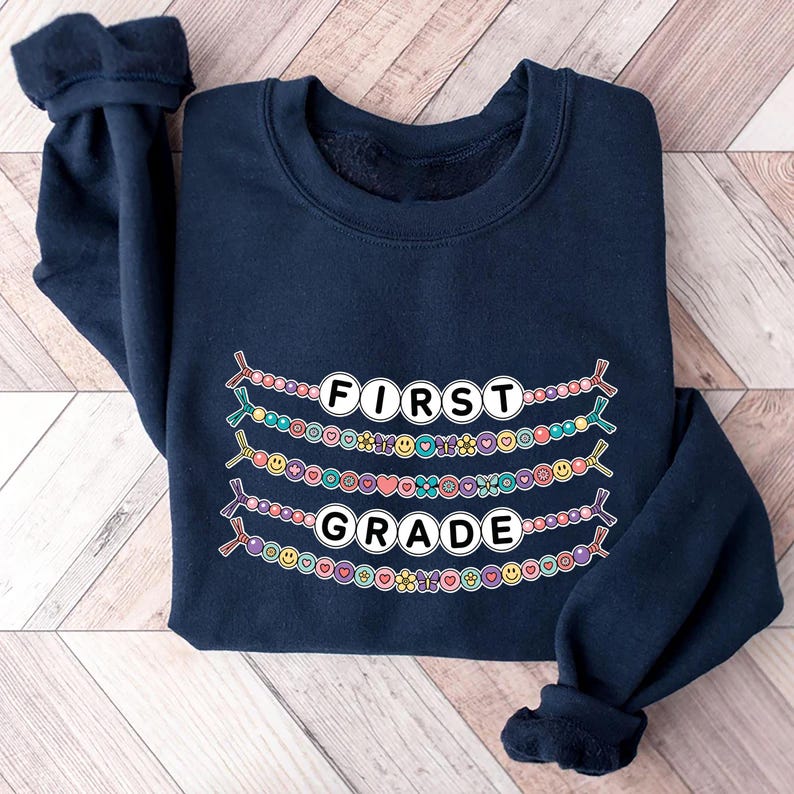 First Grade Teacher SweatShirt, 1st Grade Crew Back to School SweatShirt