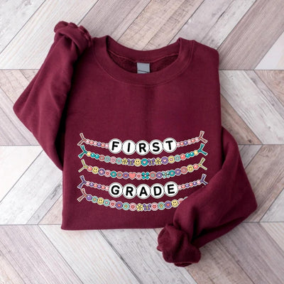 First Grade Teacher SweatShirt, 1st Grade Crew Back to School SweatShirt