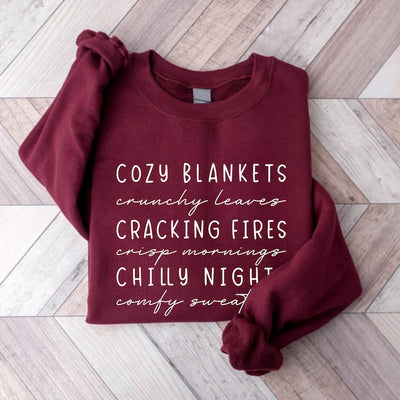 Cozy Season Fall Sweatshirt, Cute Autumn Crewneck SweatShirt, Cozy Fall Graphic SweatShirt, Unisex Fall Vibes SweatShirt