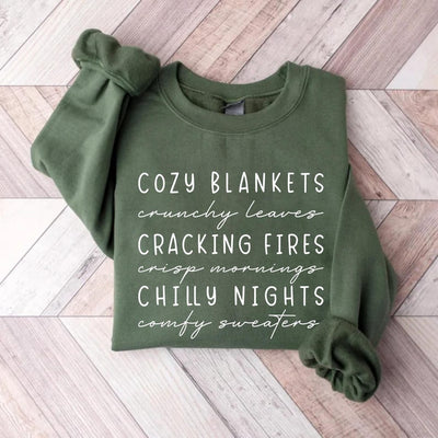 Cozy Season Fall Sweatshirt, Cute Autumn Crewneck SweatShirt, Cozy Fall Graphic SweatShirt, Unisex Fall Vibes SweatShirt