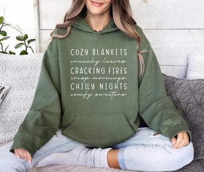 Cozy Season Fall Hoodie, Cute Autumn Crewneck Hoodie, Cozy Fall Graphic Hoodie, Unisex Fall Vibes Hoodie