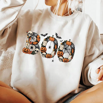 Boo Short Sleeve Shirt, Halloween Fall Tee, Cute and Scary Ghost Short Sleeve Shirt, Spooky Season Unisex Short Sleeve Shirt