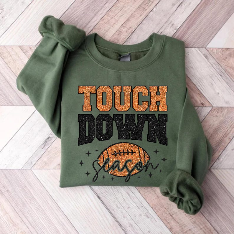 Touch Down Season Sweatshirt, Game Day Football Mom SweatShirt, Football Lover SweatShirt, American Football SweatShirt