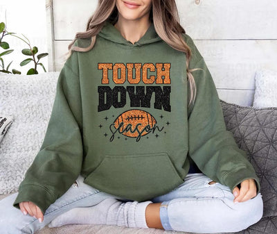 Touch Down Season Hoodie, Game Day Football Mom Hoodie, Football Lover Hoodie, American Football Hoodie