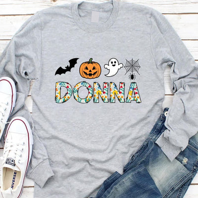 Custom Halloween Long Sleeve Shirt, Personalized Halloween Long Sleeve Shirt