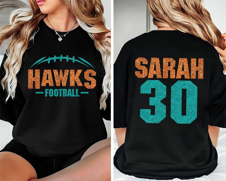 Custom Football Mascot Short Sleeve Shirt, Personalized Team Spirit Tee, Football Mom Short Sleeve Shirt