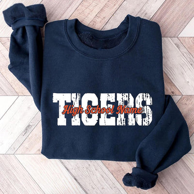 Custom Mascot Sweatshirt, Personalized School Spirit SweatShirt, Team Mascot SweatShirt, Teacher Unisex Sports Team SweatShirt