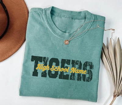 Custom Mascot Short Sleeve Shirt, Personalized School Spirit Short Sleeve Shirt, Team Mascot Tee, Teacher Short Sleeve Shirt