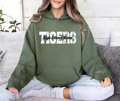 Custom Mascot Hoodie, Personalized School Spirit Hoodie, Team Mascot Hoodie, Teacher Unisex Sports Team Hoodie