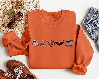 Cute Halloween Sweatshirt, Minimalist Halloween SweatShirt, Spooky Season SweatShirt, Fall Halloween SweatShirt