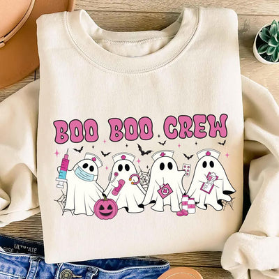 Boo Boo Crew Nurse Sweatshirt, Halloween Nurse Stethoscope SweatShirt, Spooky Season SweatShirt