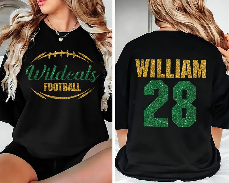 Custom Football Mascot Short Sleeve Shirt, Personalized Team Spirit Tee, Football Mom Short Sleeve Shirt, Customized Game Day Short Sleeve Shirt